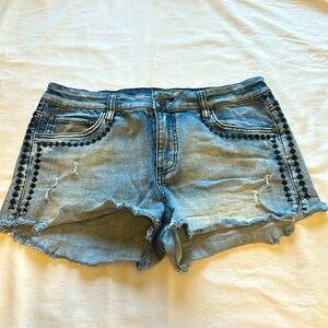 Design Lab Distressed Denim Jean Shorts